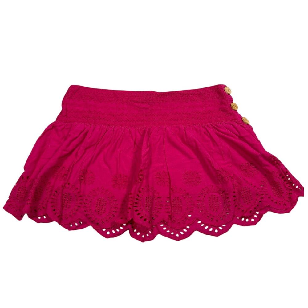 Y2K Wet Seal Womens Size M Pink Eyelet Mini Skirt